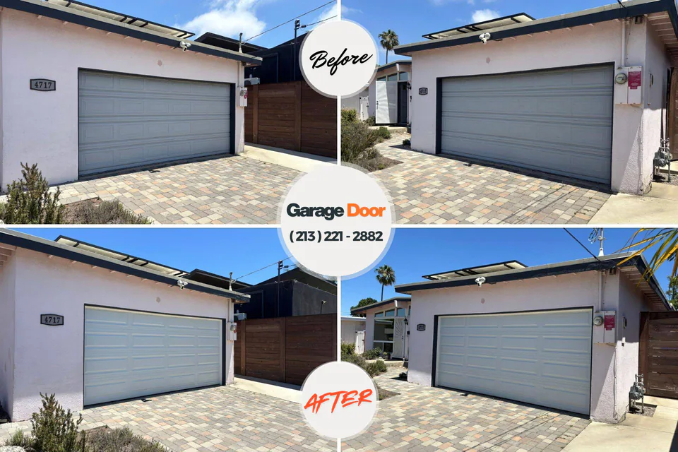 Before and after: garage door repair Columbia, MS